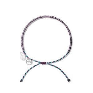 4Ocean Sperm Whale Beaded Bracelet Purple Teal Aqua with Gift Bag